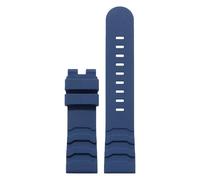 ROUHO 24mm Bracelet Montre Silicone Étanche, Remplacement Sport pour Luminox Navy Seal 8821 3501 8831 3749 3741-Bleu