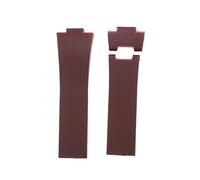ROUHO 26mm Souple Étanche Silicone Bande Montre, Antitranspirant Bracelet Montre Homme pour Ulysse Nardin-Marron