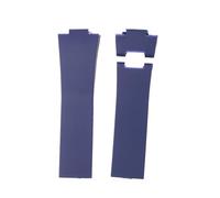ROUHO 26mm Souple Étanche Silicone Bande Montre, Antitranspirant Bracelet Montre Homme pour Ulysse Nardin-Bleu