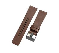 ROUHO 26mm Vintage Cuir Remplacement Bracelet Montre - Durable & Confortable Sangle Montre pour Diesel DZ4281 DZ4343 DZ4345 DZ4490-Marron + Noir Boucle