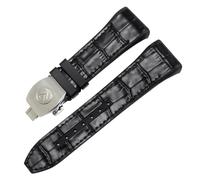 ROUHO 28mm Bracelet Montre Cuir Véritable Bracelet Veau Imperméable Boucle Déployante Acier Inoxydable Souple pour Franck Muller - A1
