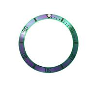 ROUHO 38mm Céramique Lunette de Montre, Anneau Rechange Insert Composant, Incrustation Cadran Polie 30.6mm pour Rolex Submariner-A12