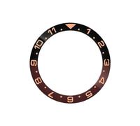 ROUHO 38mm Céramique Lunette de Montre, Double Fuseau Anneau Remplacement, Insert Poli Incrustation Cadran Composant 30.7mm pour Seiko SKX007-A24