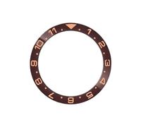 ROUHO 38mm Céramique Lunette de Montre, Double Fuseau Anneau Remplacement, Insert Poli Incrustation Cadran Composant 30.7mm pour Seiko SKX007-A8
