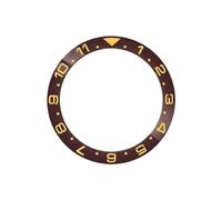 ROUHO 38mm Céramique Lunette de Montre, Double Fuseau Anneau Remplacement, Insert Poli Incrustation Cadran Composant 30.7mm pour Seiko SKX007-A9