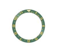 ROUHO 38mm Céramique Lunette de Montre, Double Fuseau Anneau Remplacement, Insert Poli Incrustation Cadran Composant 30.7mm pour Seiko SKX007-A19