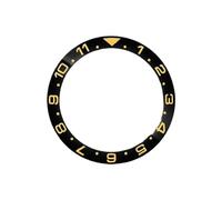 ROUHO 38mm Céramique Lunette de Montre, Double Fuseau Anneau Remplacement, Insert Poli Incrustation Cadran Composant 30.7mm pour Seiko SKX007-A10