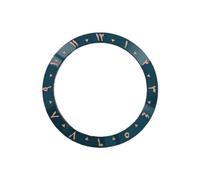 ROUHO 38mm Céramique Lunette de Montre, Insert Rechange, Anneau Composant Chiffres Arabes Incrustation Cadran 30.7mm pour Seiko SKX007-A2