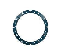 ROUHO 38mm Céramique Lunette de Montre, Insert Rechange, Anneau Composant Chiffres Arabes Incrustation Cadran 30.7mm pour Seiko SKX007-A18