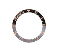 ROUHO 38mm Insert Lunette Céramique GMT Anneau Remplacement Composant Incrustation Cadran Montre Incliné 30,7mm pour Rolex GMT-Master II 007-A12