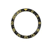 ROUHO 38mm Insert Lunette Céramique GMT Anneau Remplacement Composant Incrustation Cadran Montre Incliné 30,7mm pour Rolex GMT-Master II 007-A9