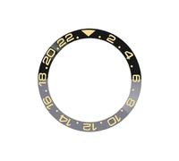 ROUHO 38mm Insert Lunette Céramique GMT Anneau Remplacement Composant Incrustation Cadran Montre Incliné 30,7mm pour Rolex GMT-Master II 007-A11