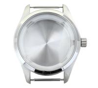 ROUHO 40mm Acier Inoxydable Boîtier Montre Grand 33,6mm Cadran Montre Modification Kit pour IWC Pilot's-Argent Compatible avec ETA 2824 Mouvement