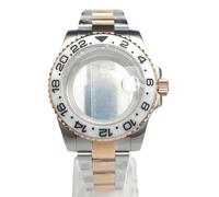 ROUHO 40mm Classique Boîtier Montre avec Guichet Date & Bracelet, Adapté pour Mouvement NH35 4R36 7S26, Couronne Vissée Montre Modification Kit pour Rolex-M 13