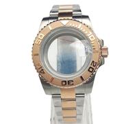 ROUHO 40mm Classique Boîtier Montre avec Guichet Date & Bracelet, Adapté pour Mouvement NH35 4R36 7S26, Couronne Vissée Montre Modification Kit pour Rolex-M 8