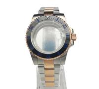 ROUHO 40mm Classique Boîtier Montre avec Guichet Date & Bracelet, Adapté pour Mouvement NH35 4R36 7S26, Couronne Vissée Montre Modification Kit pour Rolex-M 20