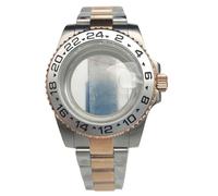 ROUHO 40mm Classique Boîtier Montre avec Guichet Date & Bracelet, Adapté pour Mouvement NH35 4R36 7S26, Couronne Vissée Montre Modification Kit pour Rolex-M 3