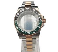 ROUHO 40mm Classique Boîtier Montre avec Guichet Date & Bracelet, Adapté pour Mouvement NH35 4R36 7S26, Couronne Vissée Montre Modification Kit pour Rolex-M 14