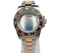 ROUHO 40mm Classique Boîtier Montre avec Guichet Date & Bracelet, Adapté pour Mouvement NH35 4R36 7S26, Couronne Vissée Montre Modification Kit pour Rolex-M 7