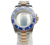 ROUHO 40mm Classique Boîtier Montre avec Guichet Date & Bracelet, Adapté pour Mouvement NH35 4R36 7S26, Couronne Vissée Montre Modification Kit pour Rolex-M 9