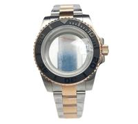 ROUHO 40mm Classique Boîtier Montre avec Guichet Date & Bracelet, Adapté pour Mouvement NH35 4R36 7S26, Couronne Vissée Montre Modification Kit pour Rolex-M 19
