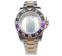 ROUHO 40mm Classique Boîtier Montre avec Guichet Date & Bracelet, Adapté pour Mouvement NH35 4R36 7S26, Couronne Vissée Montre Modification Kit pour Rolex-M 16