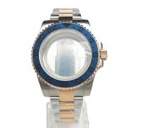 ROUHO 40mm Classique Boîtier Montre avec Guichet Date & Bracelet, Adapté pour Mouvement NH35 4R36 7S26, Couronne Vissée Montre Modification Kit pour Rolex-M 2