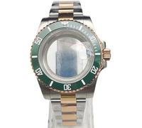 ROUHO 40mm Classique Boîtier Montre avec Guichet Date & Bracelet, Adapté pour Mouvement NH35 4R36 7S26, Couronne Vissée Montre Modification Kit pour Rolex-M 10