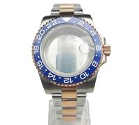 ROUHO 40mm Classique Boîtier Montre avec Guichet Date & Bracelet, Adapté pour Mouvement NH35 4R36 7S26, Couronne Vissée Montre Modification Kit pour Rolex-M 4