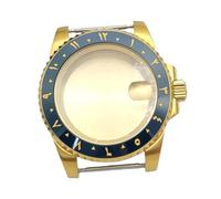 ROUHO 40mm Or PVD Montre Modification Boîtier, Adapté pour Mouvement NH35 NH36, Verre Minéral avec Date Loupe Montre DIY Pièces pour Rolex Submariner-F 4