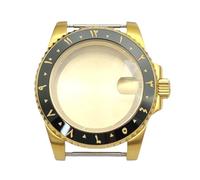 ROUHO 40mm Or PVD Montre Modification Boîtier, Adapté pour Mouvement NH35 NH36, Verre Minéral avec Date Loupe Montre DIY Pièces pour Rolex Submariner-F 2