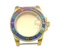 ROUHO 40mm Or PVD Montre Modification Boîtier, Adapté pour Mouvement NH35 NH36, Verre Minéral avec Date Loupe Montre DIY Pièces pour Rolex Submariner-F 5