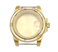 ROUHO 40mm Or PVD Montre Modification Boîtier, Adapté pour Mouvement NH35 NH36, Verre Minéral avec Date Loupe Montre DIY Pièces pour Rolex Submariner-F