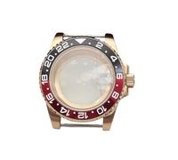 ROUHO 40mm Or Rose Boîtier Montre avec Insert Lunette, Adapté pour Mouvement NH35 NH36 28,5mm Cadran Couronne Vissée, Montre Mod Pièces pour Rolex Yacht Master-T 11