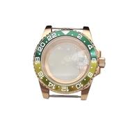 ROUHO 40mm Or Rose Boîtier Montre avec Insert Lunette, Adapté pour Mouvement NH35 NH36 28,5mm Cadran Couronne Vissée, Montre Mod Pièces pour Rolex Yacht Master-T 8