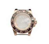 ROUHO 40mm Or Rose Boîtier Montre avec Insert Lunette, Adapté pour Mouvement NH35 NH36 28,5mm Cadran Couronne Vissée, Montre Mod Pièces pour Rolex Yacht Master-T 3