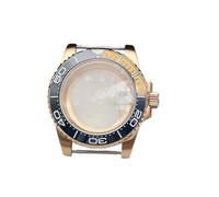 ROUHO 40mm Or Rose Boîtier Montre avec Insert Lunette, Adapté pour Mouvement NH35 NH36 28,5mm Cadran Couronne Vissée, Montre Mod Pièces pour Rolex Yacht Master-T 7