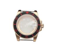 ROUHO 40mm Or Rose Boîtier Montre avec Insert Lunette, Adapté pour Mouvement NH35 NH36 28,5mm Cadran Couronne Vissée, Montre Mod Pièces pour Rolex Yacht Master-T 2