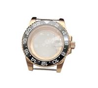 ROUHO 40mm Or Rose Boîtier Montre avec Insert Lunette, Adapté pour Mouvement NH35 NH36 28,5mm Cadran Couronne Vissée, Montre Mod Pièces pour Rolex Yacht Master-T 5