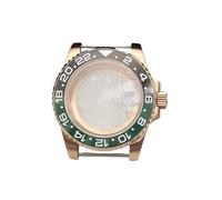 ROUHO 40mm Or Rose Boîtier Montre avec Insert Lunette, Adapté pour Mouvement NH35 NH36 28,5mm Cadran Couronne Vissée, Montre Mod Pièces pour Rolex Yacht Master-T 9