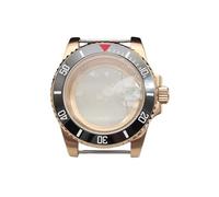 ROUHO 40mm Or Rose Boîtier Montre, pour Mouvement NH35 NH36 NH34, Couronne Vissée 28,5mm Cadran Modification Boîtier Montre pour Rolex Submariner-H 13
