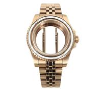 ROUHO 40mm Or Rose Montre Modding Boîtier & Montre Bracelet Kit Remplacement Rotative Céramique Insert Lunette pour Rolex Yacht-Master-C Compatible avec ETA 2824 Mouvement
