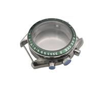 ROUHO 40mm Vintage Montre Modification Kit Adapté pour Mouvement Quartz VK63 32,5mm Cadran, Acrylique Lentille Acier Inoxydable Montre Modding Boîtier pour Omega Speedmaster-A 4