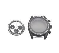 ROUHO 40mm Vintage Montre Modification Kit Adapté pour Mouvement Quartz VK63, Couronne Vissée Montre Custom Set pour Rolex Daytona-K: Boîtier Adaptable + Cadrans