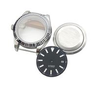 ROUHO 41mm Montre Mod Boîtier Kit Adapté pour Mouvement NH35 NH36 31mm Cadran, Cannelée Lunette Montre Modification Pièce avec Date Loupe pour Rolex Datejust-D