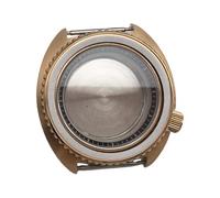 ROUHO 42,5mm Or Rose Boîtier Montre Coussin Forme Fond Plein Remplacement Plongée Montre Modification Réparation Pièces pour Seiko Prospex Turtle-Compatible avec NH35 Mouvement