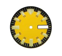 ROUHO 42mm Acier Inoxydable Montre Modification Kit, Adapté pour Mouvement NH35 NH36 29mm Bague, Remplacement Mod Pièces pour Seiko-Jaune Cadrans de Montre