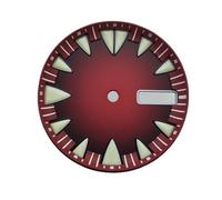 ROUHO 42mm Acier Inoxydable Montre Modification Kit, Adapté pour Mouvement NH35 NH36 29mm Bague, Remplacement Mod Pièces pour Seiko-Rouge Cadrans de Montre