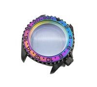 ROUHO 42mm Acier Inoxydable Plongée Boîtier Montre Adapté pour Mouvement NH35 NH36 28,5 Cadran Dégradé Bague Chapitre Stealth Mod pour Seiko SKX007-D 2