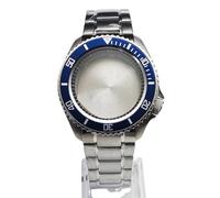 ROUHO 42mm Classique Plongée Boîtier Montre & Bracelet + Incliné 30,6mm Insert Lunette Kit, Adapté pour Mouvement NH35 NH36 28,5mm Cadran, Montre Modification Accessoires pour Seiko SKX007-E 11